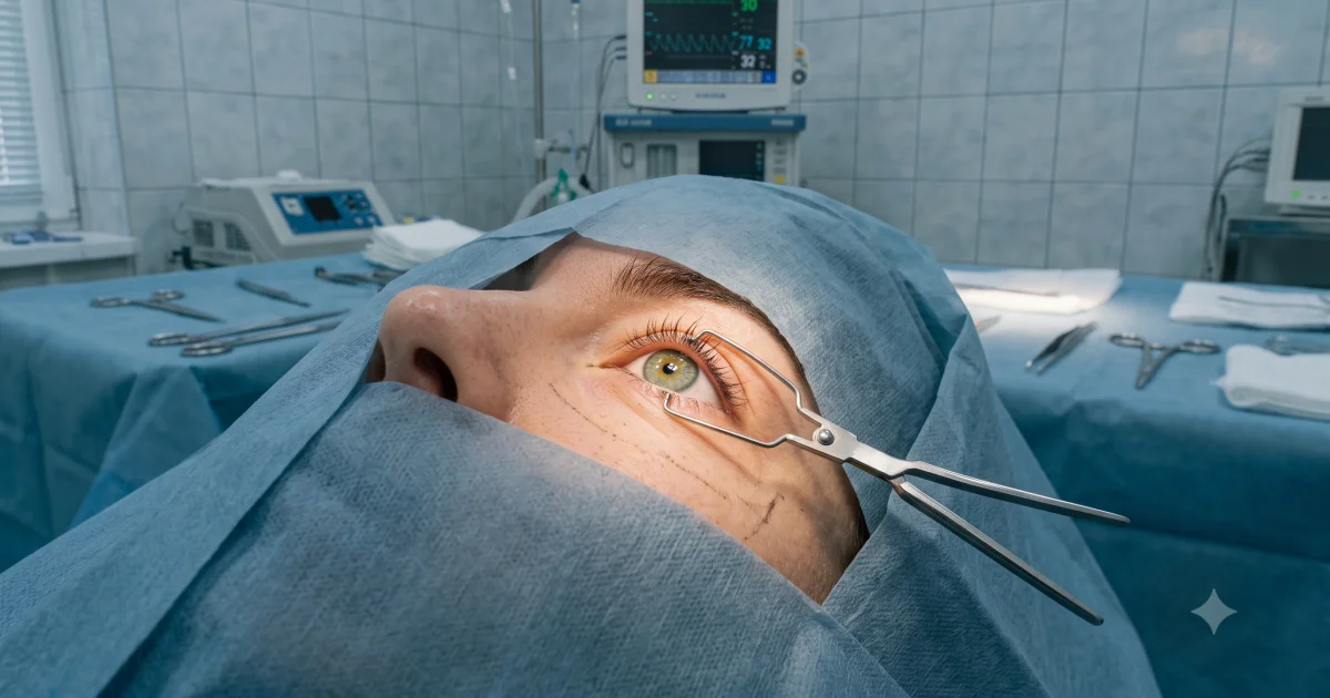 OP-Saal für FLAAK-Keratopigmentierung mit Femtosekundenlaser in der Clinique Laser Victor Hugo
